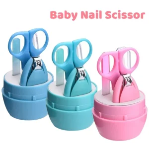 Newborn Baby Nail Scissor Nail Care Tools Tweezer with Box Children Manicure Kit