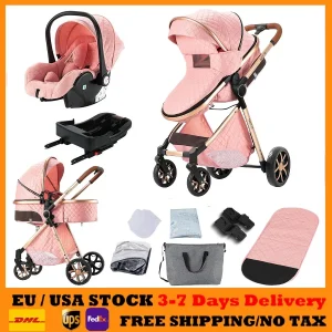 Baby Stroller 3 in 1Baby Carriage Pram Pushchair Pram for 0-3 Years