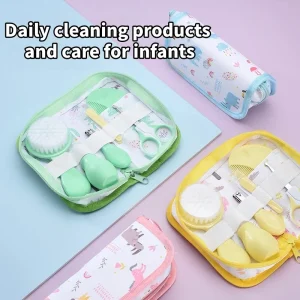 New Baby Care Cloth Bag Travel Set, Baby Nail Clippers and Cleaning